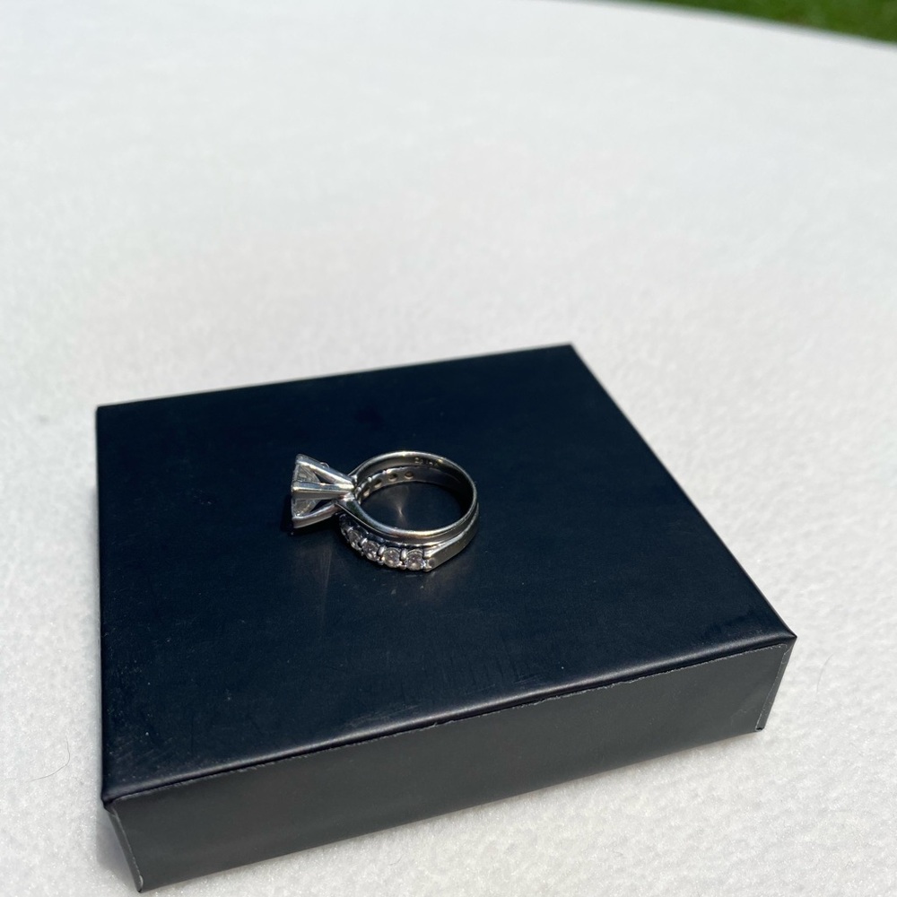 Engagement Wedding Ring White Gold